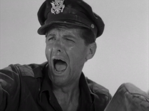 Bob Cummings as Captain James Embry from the Twilight Zone episode "King Nine Will Not Return"
