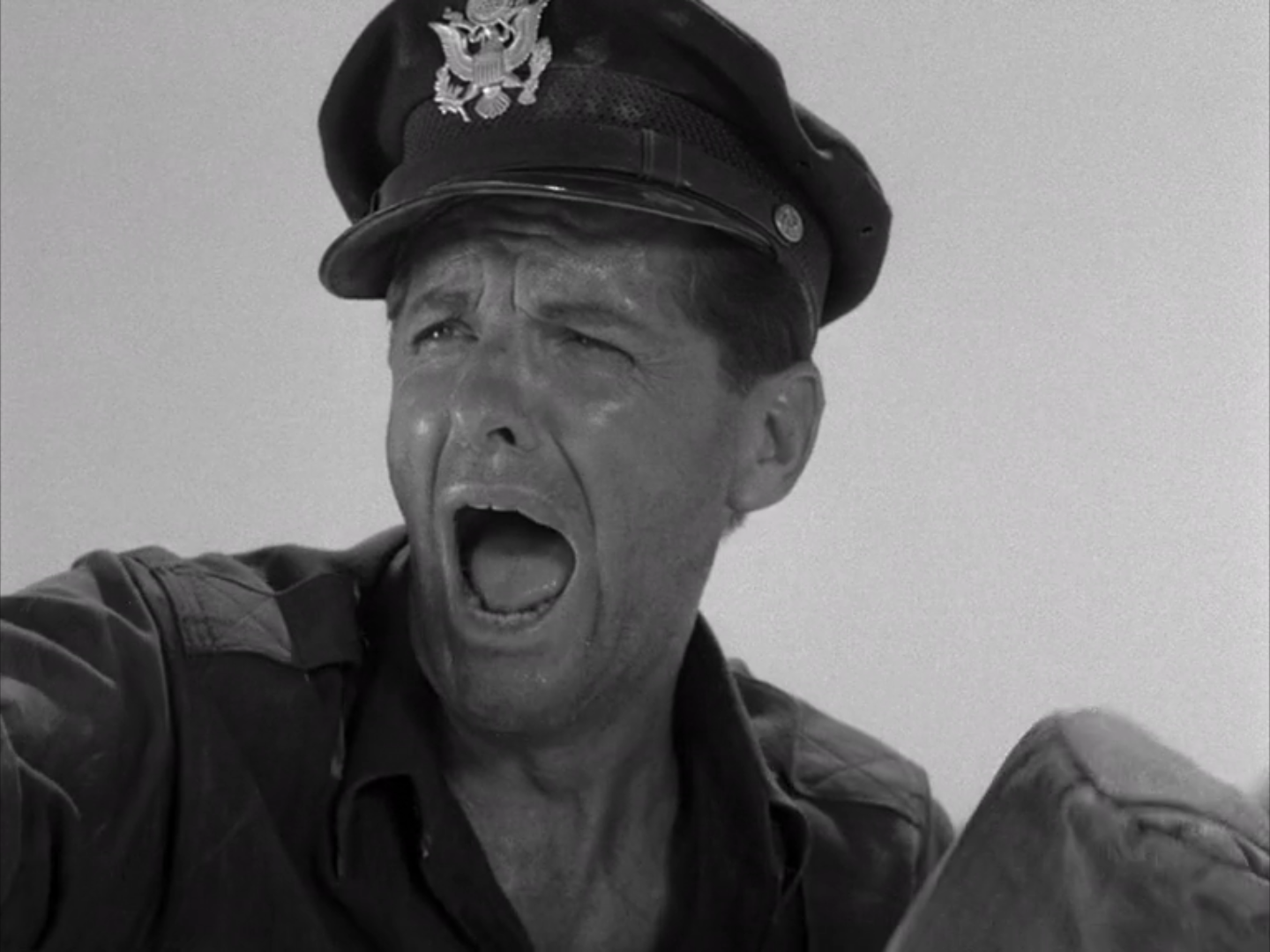 Bob Cummings as Captain James Embry from the Twilight Zone episode "King Nine Will Not Return"