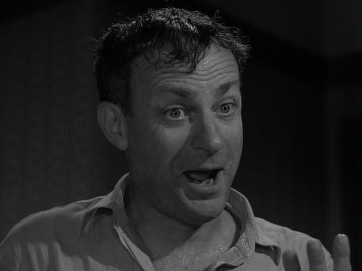 Joe Mantell as Jackie Rhoades from the Twilight Zone episode "Nervous Man in a Four Dollar Room"