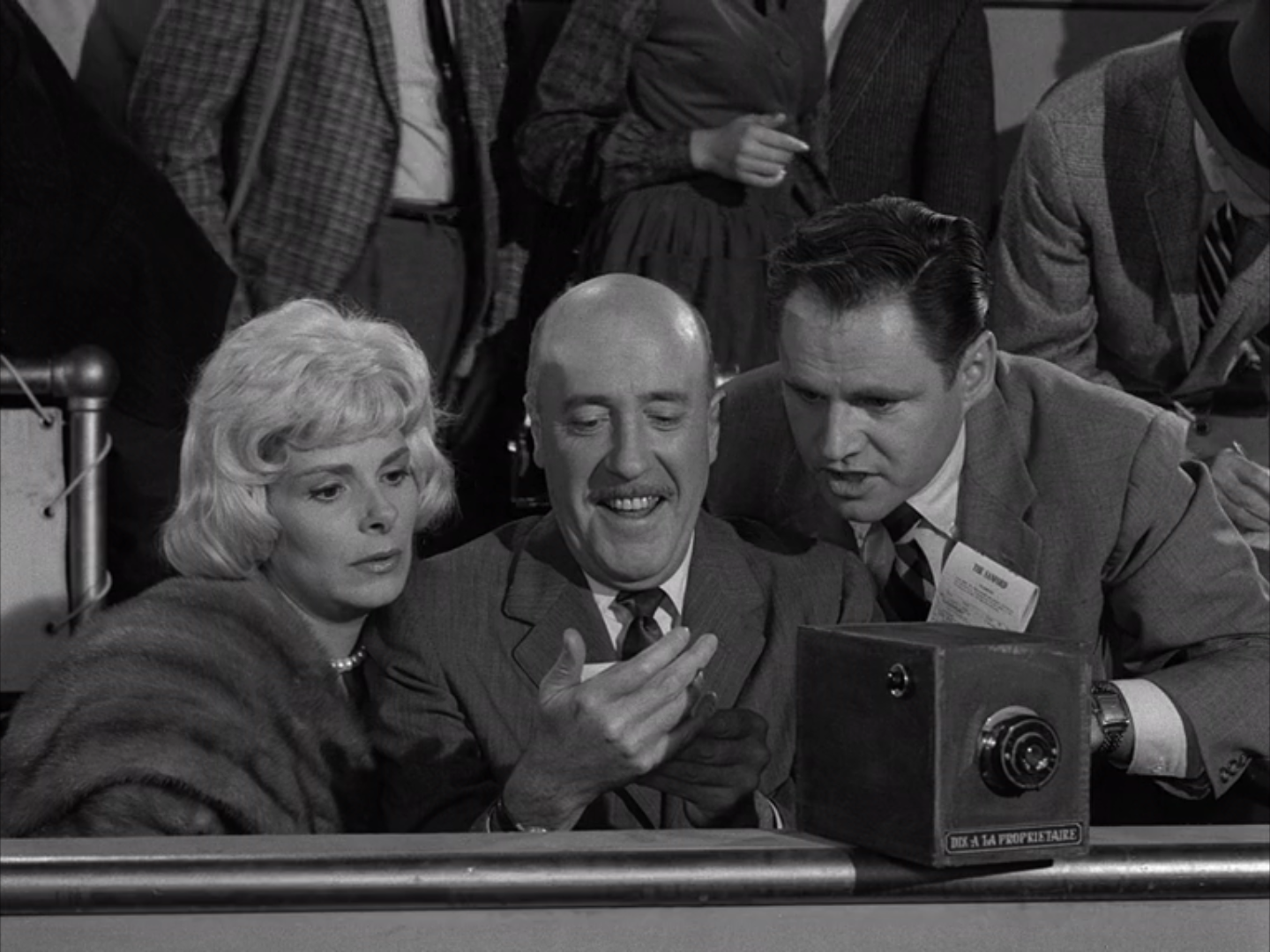 Jean Carson, Fred Clark, and Adam Williams in the Twilight Zone episode "A Most Unusual Camera"