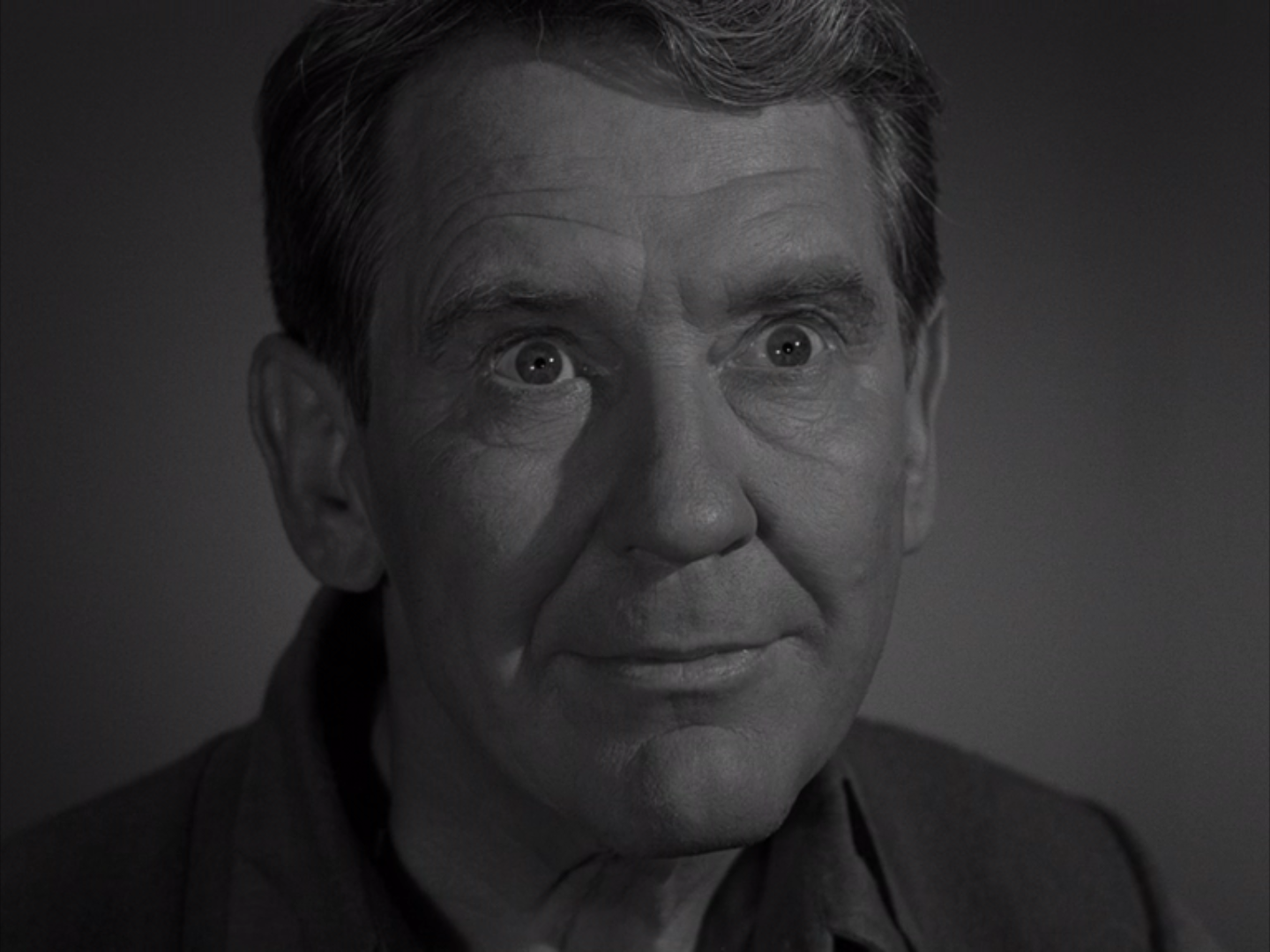 Burgess Meredith as Romney Wordsworth from the Twilight Zone episode "The Obsolete Man."